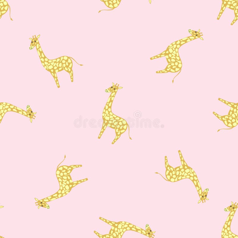 Beautiful Baby Pink Giraffe Wrapping Paper