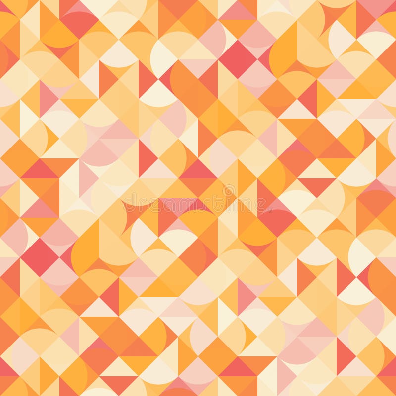 Decorative Geometric Shapes Seamless Pattern Stock Illustration