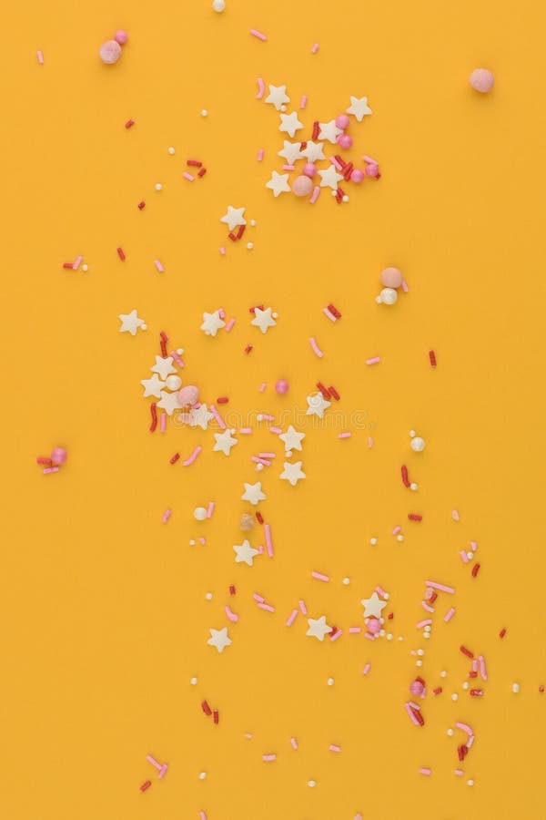 Decorative Sprinkles Star Constellation on Yellow Background. Stock Image - Image of assorted, celebrate: 178518795 Decorative Sprinkles Star Constellation on Yellow Background. Stock Image - Image of assorted, celebrate: 178518795