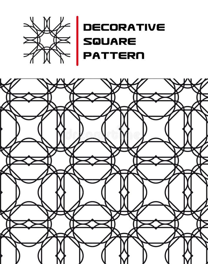 Decorative Square Pattern stock illustration