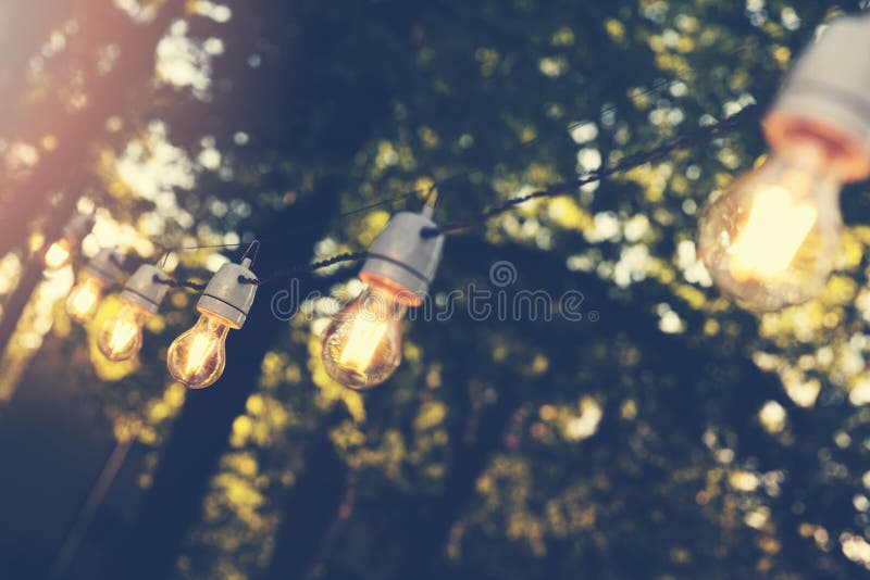 decorative string lights for outdoor party