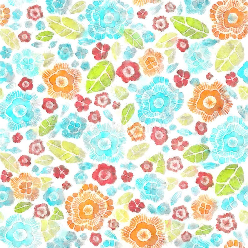 Decorative Stylish Spring Seamless Floral Pattern Bright Endless Texture With Flowers And Petals royalty free illustration Decorative Stylish Spring Seamless Floral Pattern Bright Endless Texture With Flowers And Petals royalty free illustration