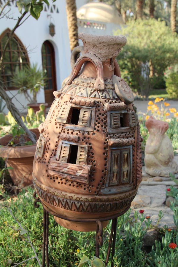 Decorative Terracotta Garden Ornament. Stock Photo Image of ornament