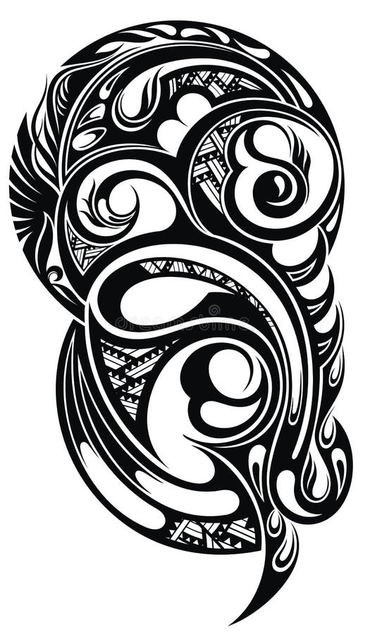decorative tribal tattoo designs set vector illustrations black white design art 162388834