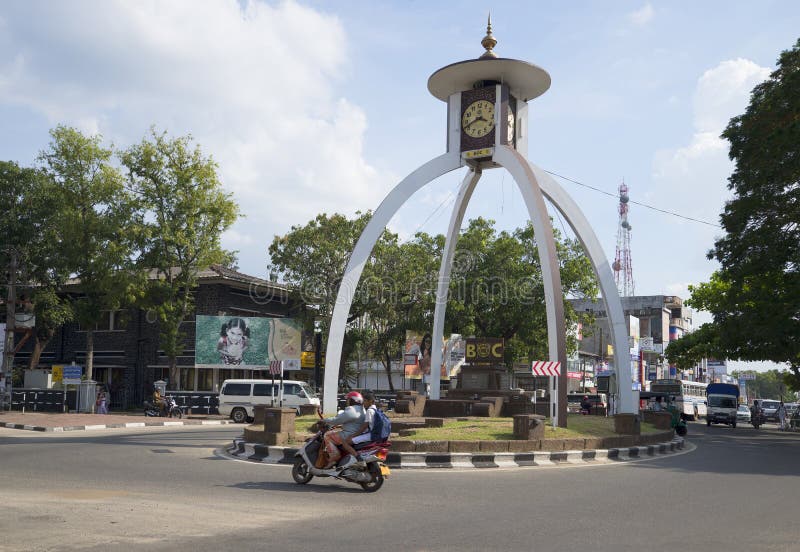 Decorative Turret Clock at the Intersection of Anuradhapura, Sri Lanka