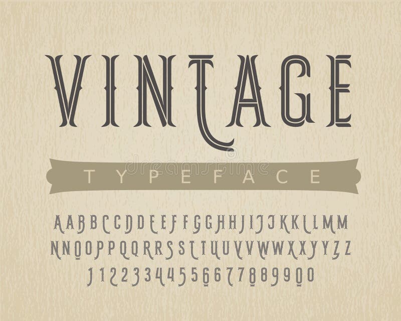 Decorative Vintage Circus Typeface on Grunge Texture Background Stock ...