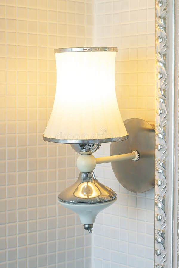 Decorative Wall Lamps in the Bathroom Stock Image Image of decorative