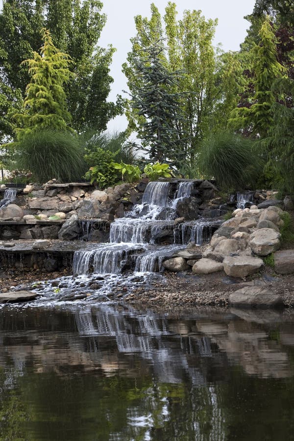 Man made waterfall. Nassau county, Long Island, New York. Man made waterfall stock images, royalty-free photos and pictures
