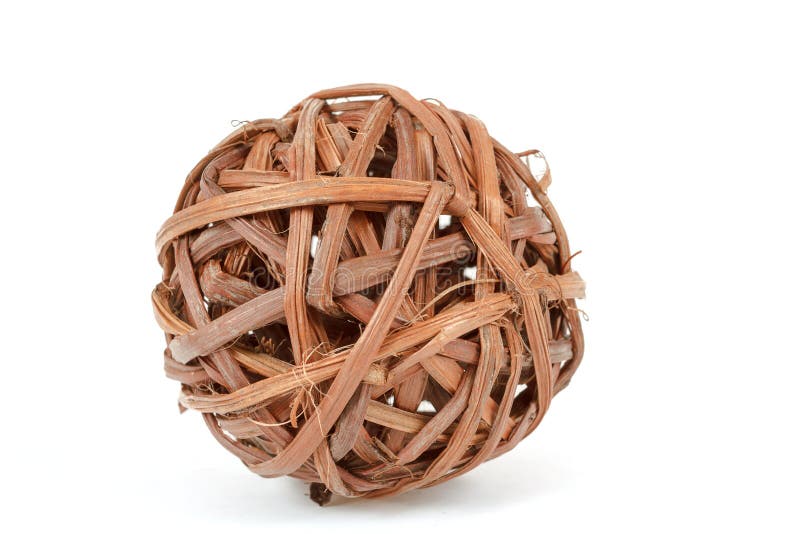 A Decorative Wicker Wooden Balls Stock Photo Image of entwine, wicker