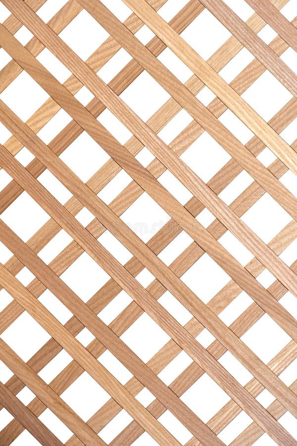 wooden lattice white background