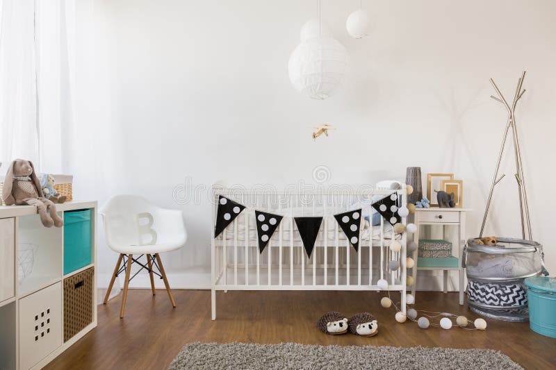 Decorazione accogliente della stanza del bambino immagine stock libera da diritti