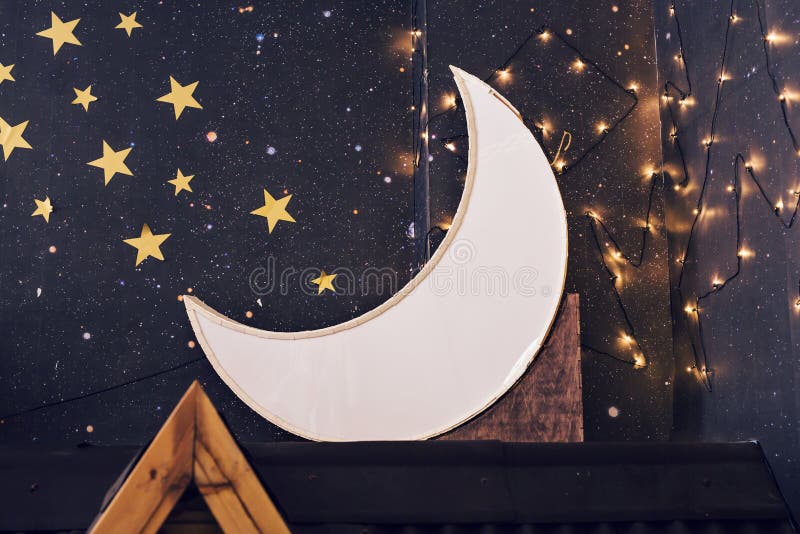 Decorazione della mezza luna di Natale fotografia stock libera da diritti Decorazione della mezza luna di Natale fotografia stock libera da diritti