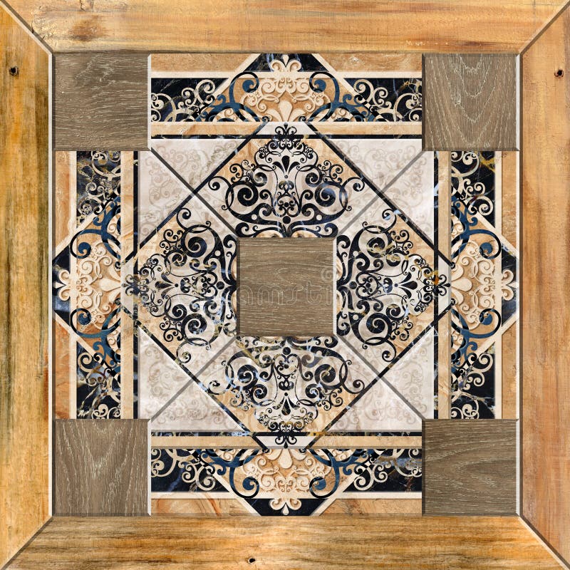 Decorazione di damasatura per pareti in ceramica per piastrelle digitali. Rendering 3d di piastrelle digitali. decorazioni per pareti e piastrelle di ceramica colorate. modello di patchwork di damasco astratto con ornamenti geometrici e floreali piastrelle di vintage design digitale