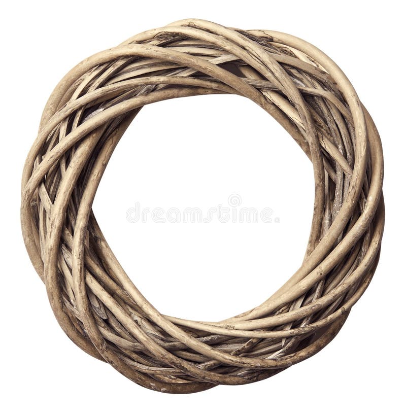 Decorazione di legno torta corona, Natale isolato di legno immagini stock Decorazione di legno torta corona, Natale isolato di legno immagini stock