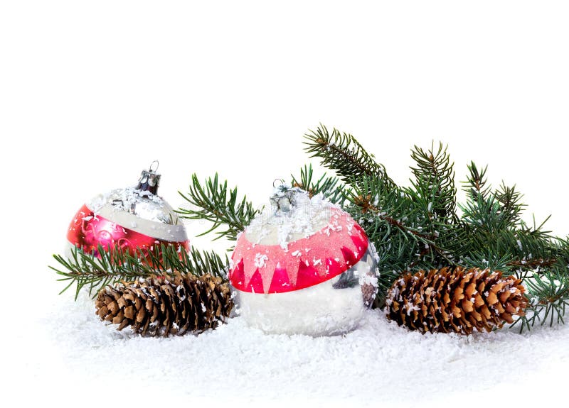 Decorazione di Natale degli alberi di Natale e dei coni fotografia stock Decorazione di Natale degli alberi di Natale e dei coni fotografia stock
