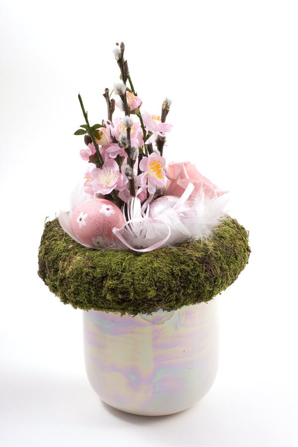 Decorazione di Pasqua nel colore rosa fotografia stock Decorazione di Pasqua nel colore rosa fotografia stock