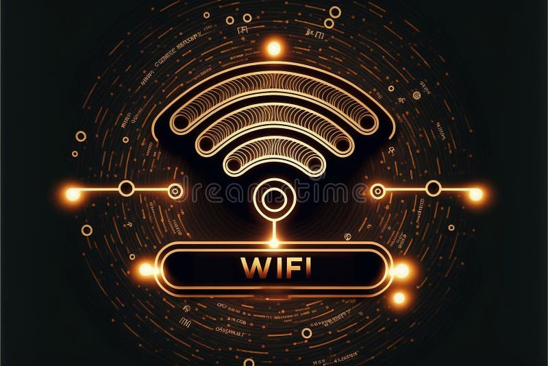 . decorazioni di circuiti wifi royalty illustrazione gratis