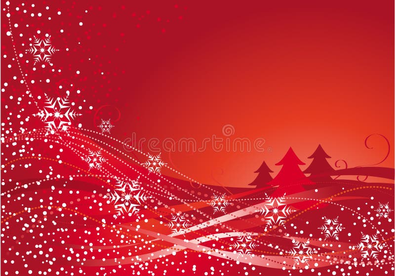Decoração do Natal e árvore vermelha ilustração do vetor Decoração do Natal e árvore vermelha ilustração do vetor
