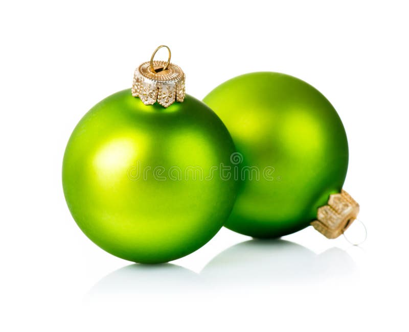 Decorações Verdes de Natal imagens de stock royalty free