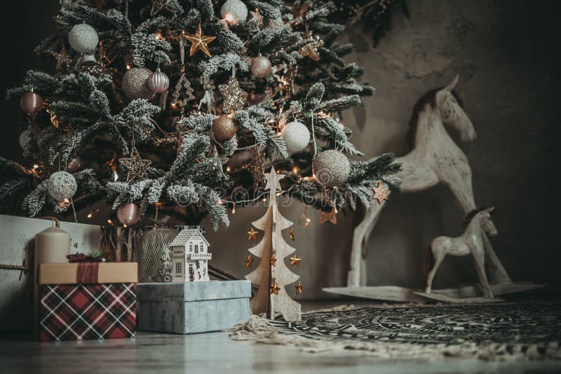 Decorațiuni pentru vacanța de Crăciun stock image