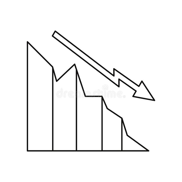 Decrease Diagram Chart Business Stock Illustration - Illustration of ...