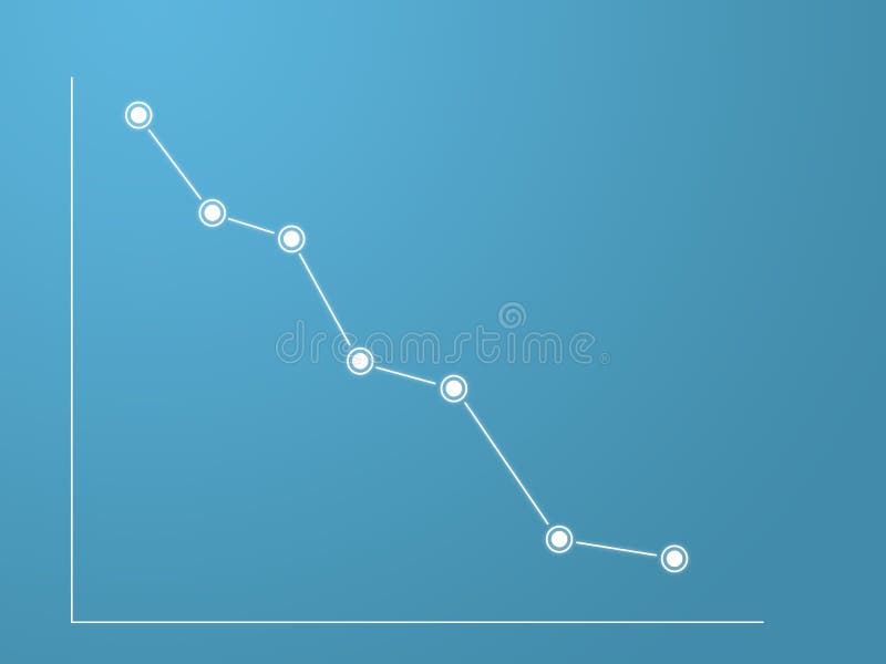 Decrease and fall of indicators in 3D illustrations. Graph of the decline of the economy from wooden cubes. Low decrease illustrations