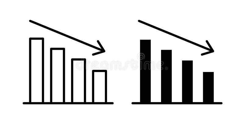 Decrease icon design simple vector illustrations бесплатная иллюстрация