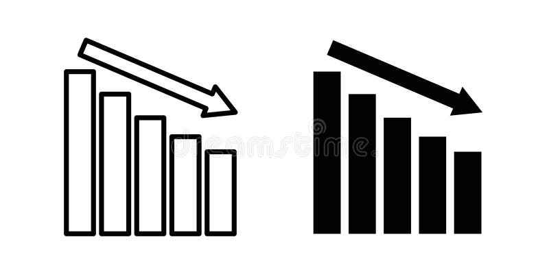 Decrease icon set vector eps бесплатная иллюстрация