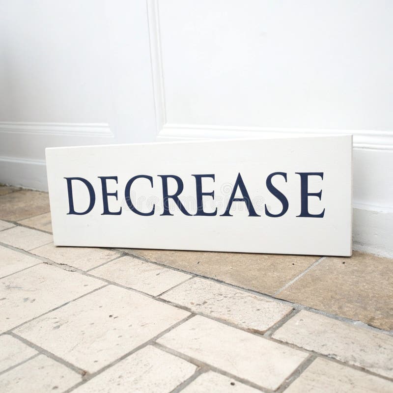 Decrease isolated on transparent background. Background decrease reduction illustrations