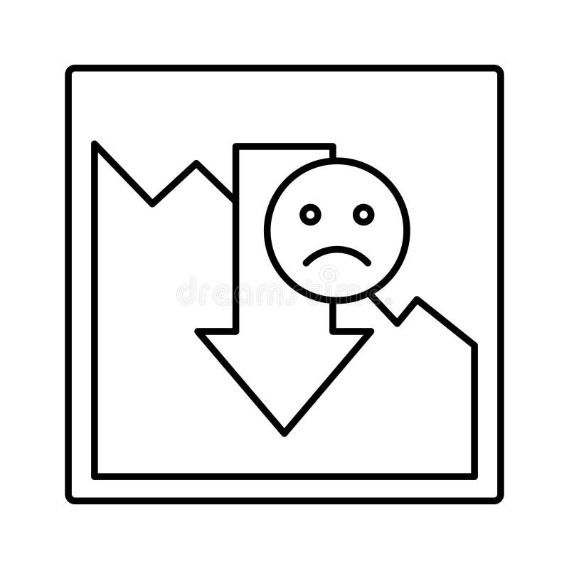 NDecrease line vector icon which can easily modify or editn. Decrease bar chart icon vectors