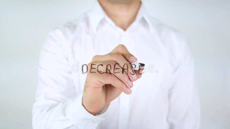 Decrease, Man Writing on Glass, high quality. Fast decrease stock images, royalty-free photos and pictures