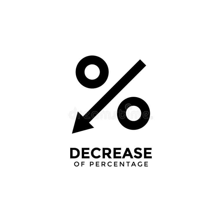 Decrease Percentage Graphic Design Template Vector Illustration Stock ...