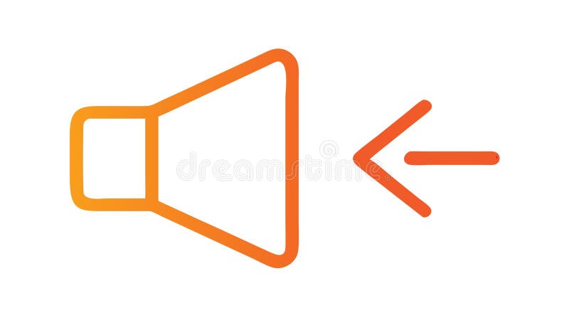 Decrease Volume Speaker Icon, Lowering Audio Level, vector design Generative AI royalty free illustration