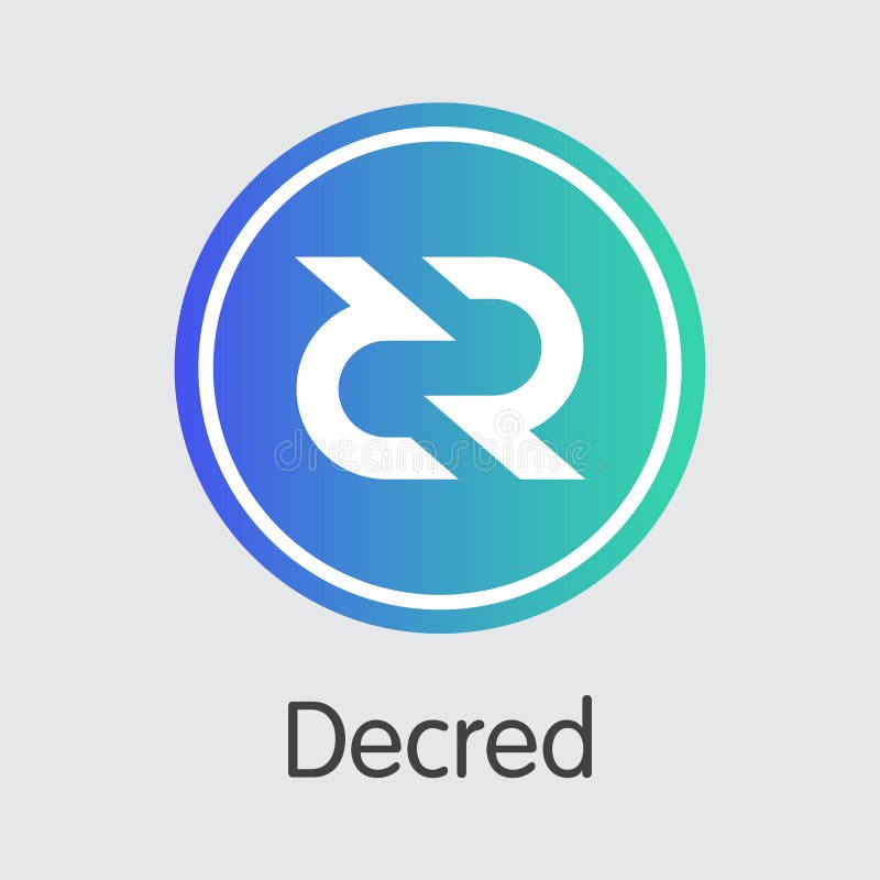 Decred - Cryptocurrency商标 库存例证