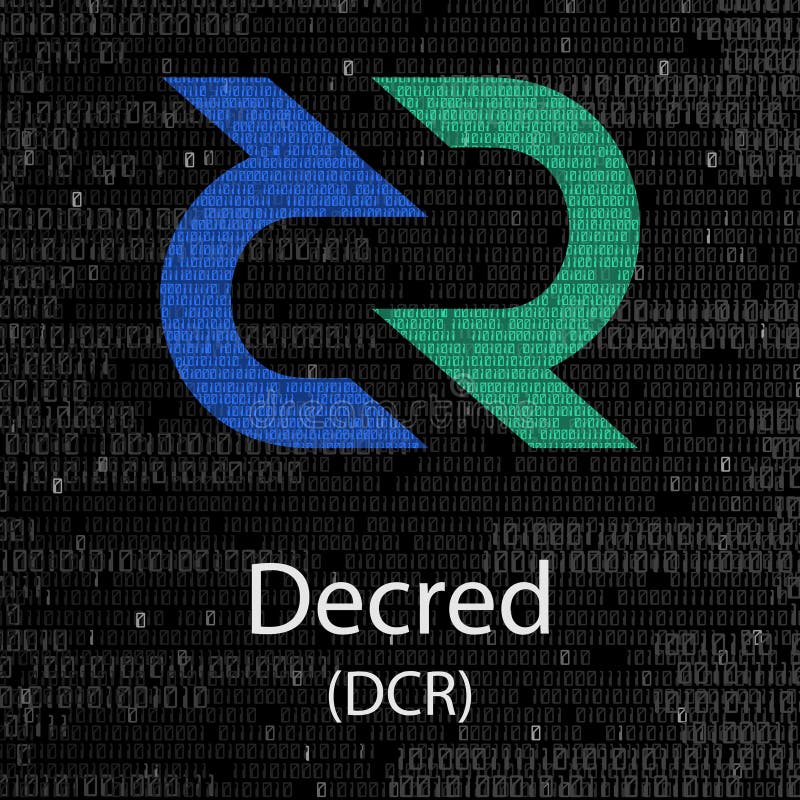 Decred cryptocurrency背景 库存例证