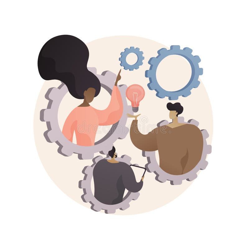 Dedicated team abstract concept vector illustration. stock illustration