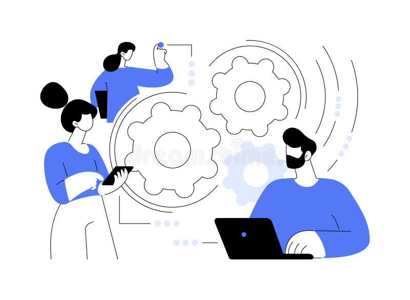 Dedicated team abstract concept vector illustration. vector illustration