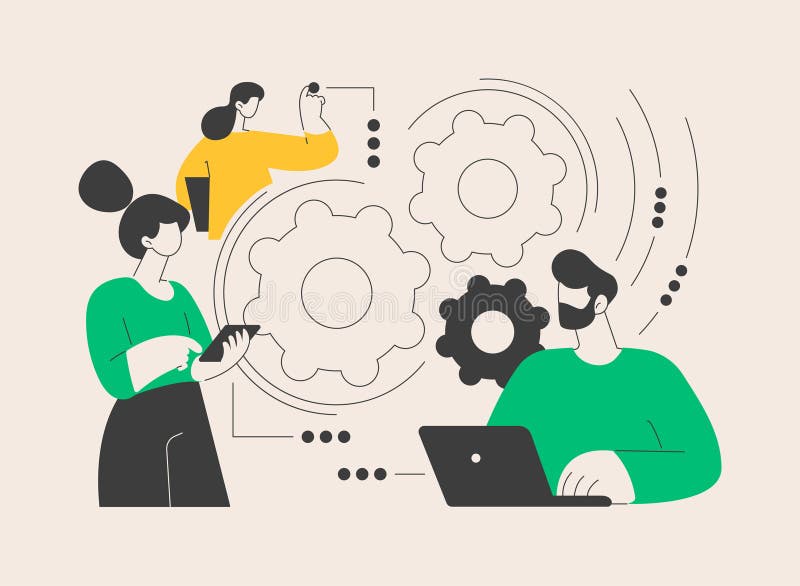 Dedicated team abstract concept vector illustration. royalty free illustration