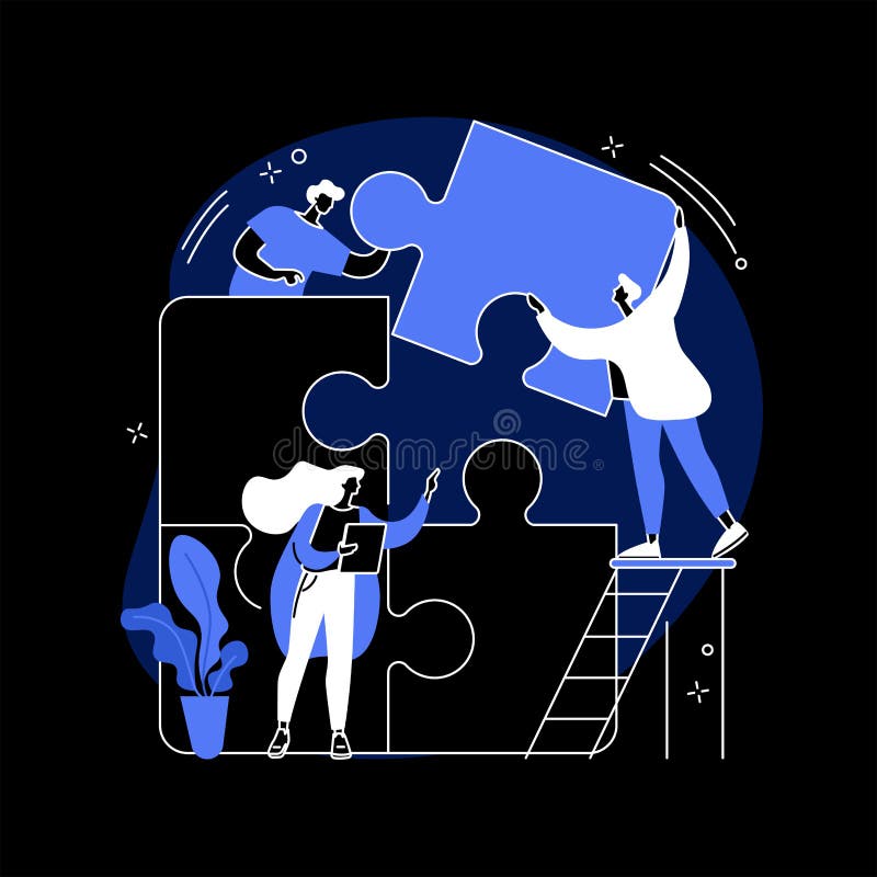 Dedicated team abstract concept vector illustration. royalty free illustration