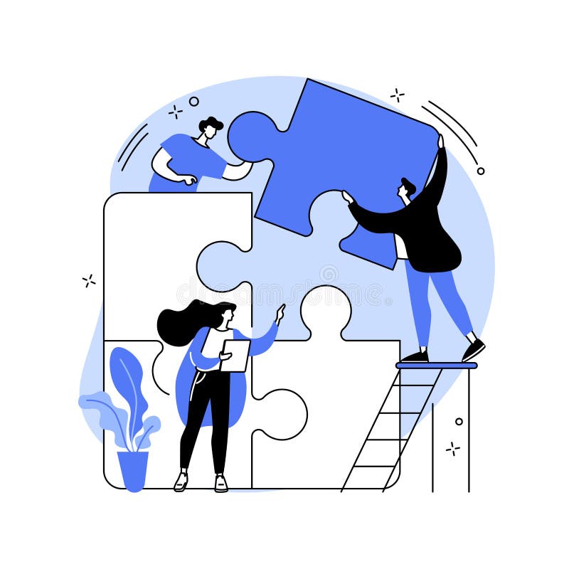 Dedicated team abstract concept vector illustration. vector illustration