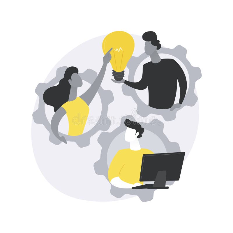 Dedicated team abstract concept vector illustration. stock illustration