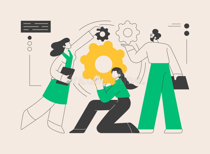 Dedicated team abstract concept vector illustration. vector illustration