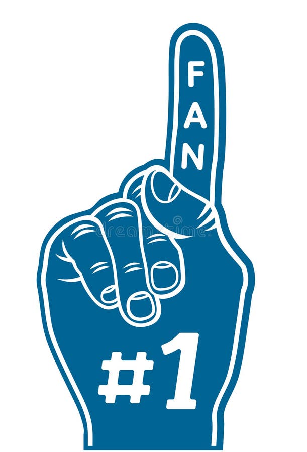 Vector illustration of the foam finger - fan finger. Vector illustration of the foam finger - fan finger