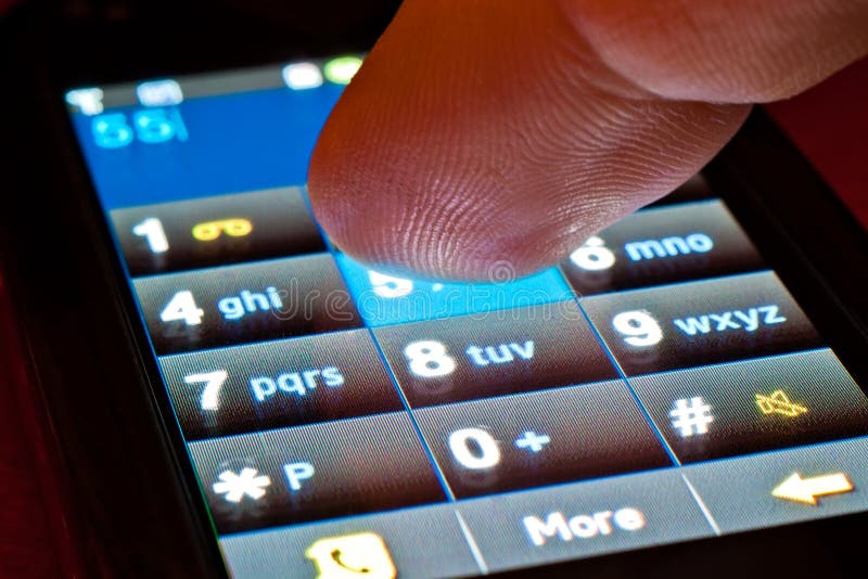 Dedo en smartphone Dedo en smartphone