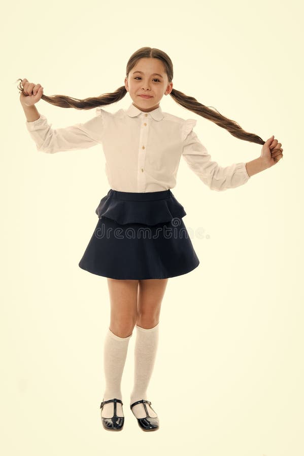 Deed op mijn Koelst terug naar schoolkapsels Schitterende staarten perfect voor elke dag van week Schoolmeisje het gelukkige gli royalty-vrije stock foto's Deed op mijn Koelst terug naar schoolkapsels Schitterende staarten perfect voor elke dag van week Schoolmeisje het gelukkige gli royalty-vrije stock foto's