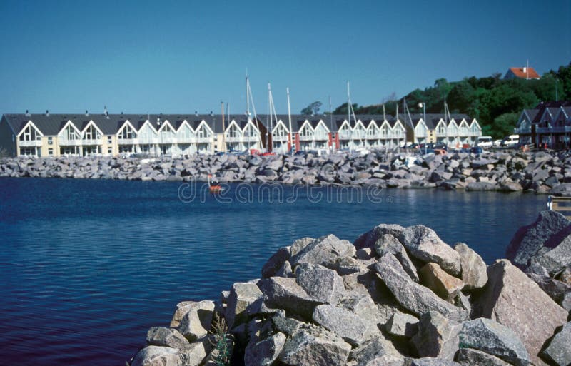 Deense Haslejachthaven Op Het Eiland Van Bornholms Redactionele