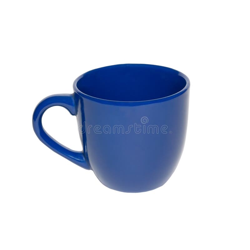 Blue Ceramic Cup and Saucer Stock Photo Image of shade, isolated 7385620