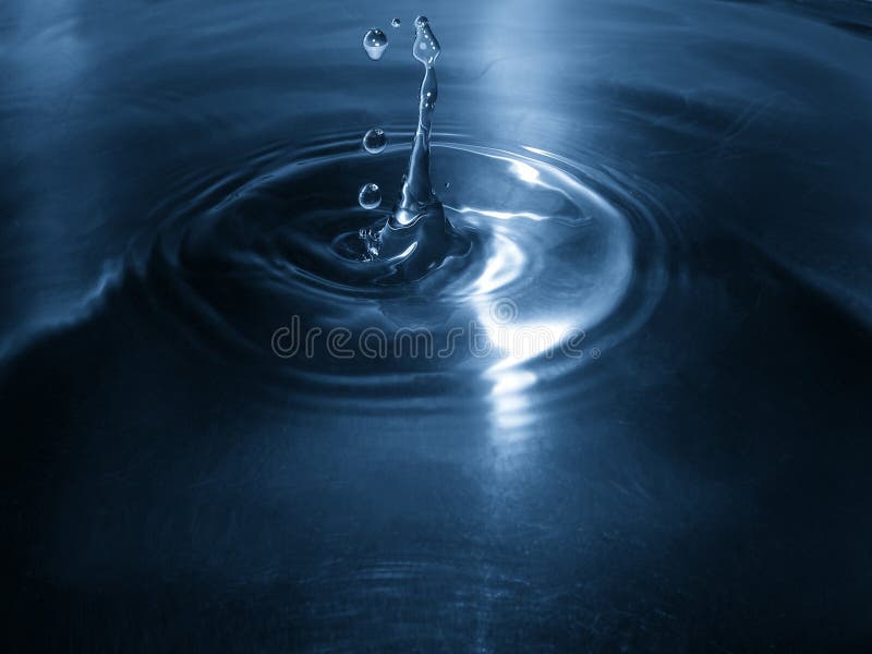Deep blue drop royalty free stock photography