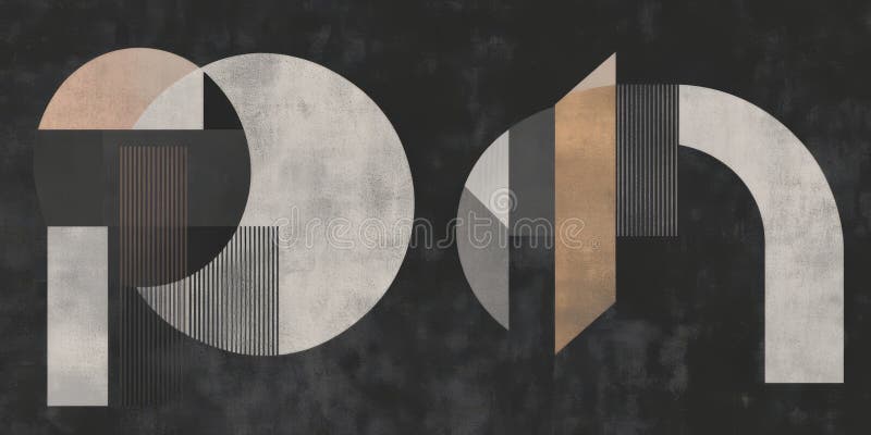 A deep charcoal grey background with soft geometric lines and shapes in varying shades of grey. The royalty free stock photo