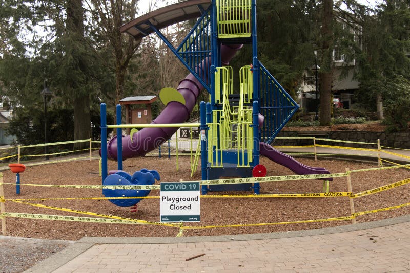 Empty playground, closed due to corona virus, forbidden to enter, Germany,  Europe Stock Photo - Alamy